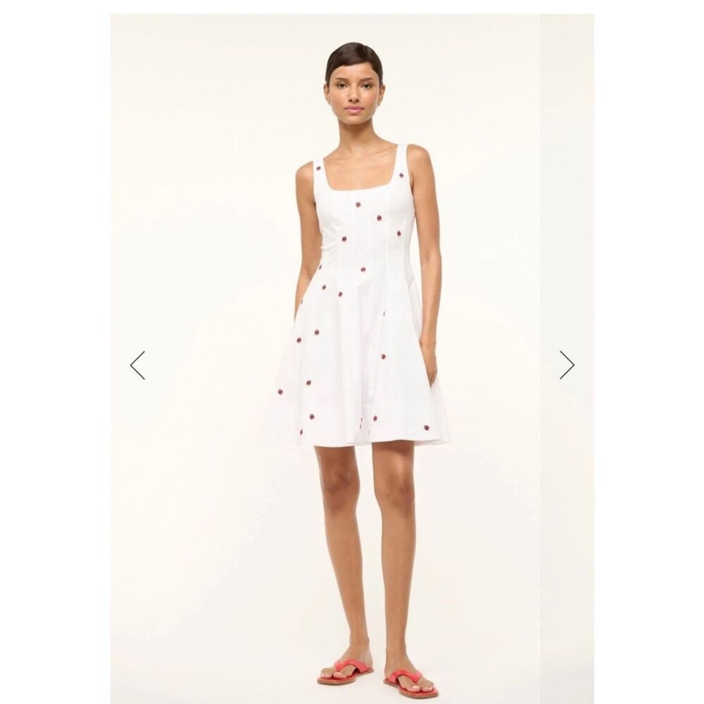 STAUD mini wells ladybug dress size 4